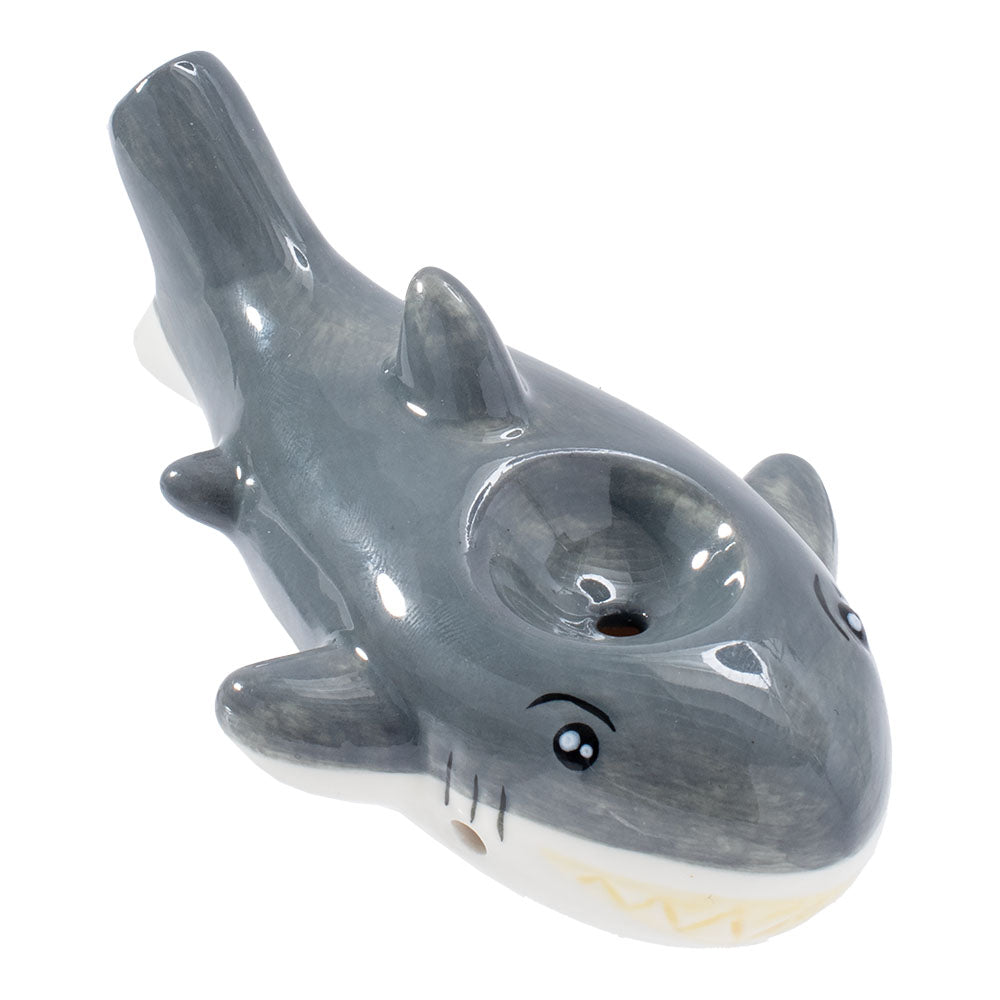 Wacky Bowlz Shark Ceramic Pipe - 3.75"