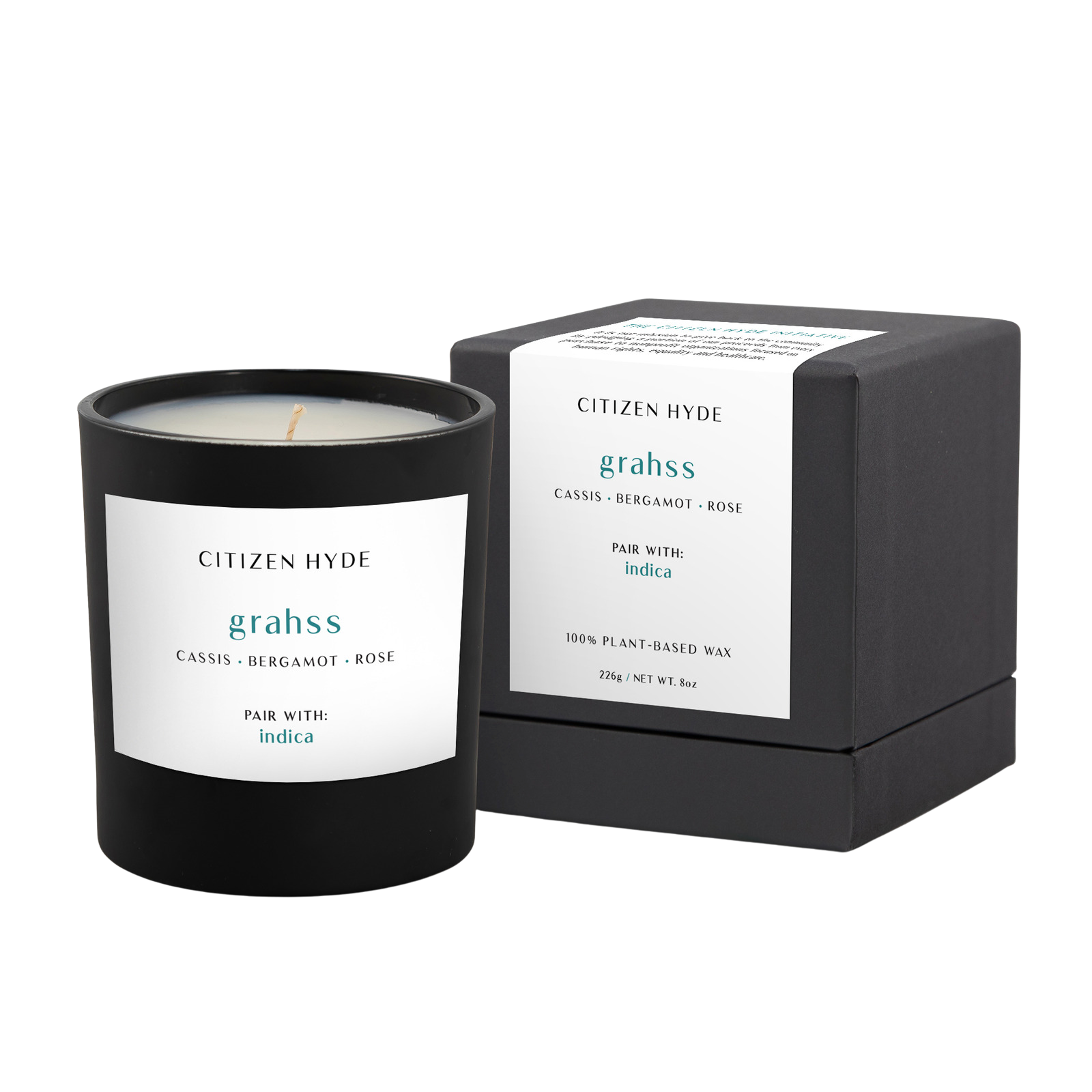 grahss Citizen Hyde candle, pair with indica